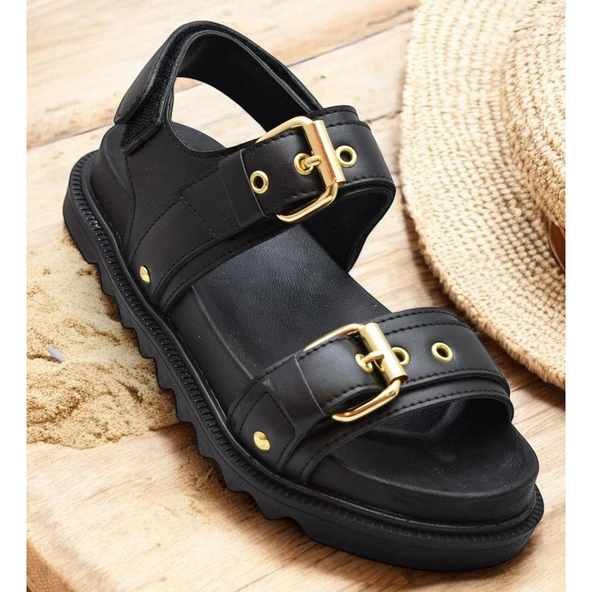 300L Ortopedik Taban Kadın Sandalet Günlük Kalın Taban Kadın Sandalet Terlik - 4