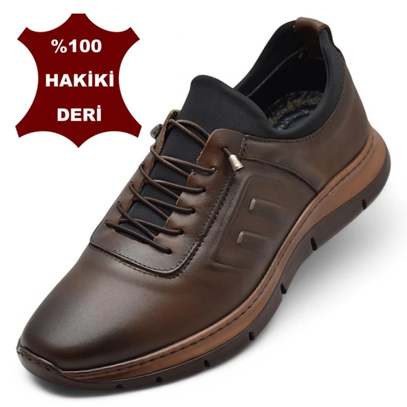 8414 Ortopedik Taban Hakiki Deri Erkek Günlük Ayakkabı BATTAL NO 45-46-47-48