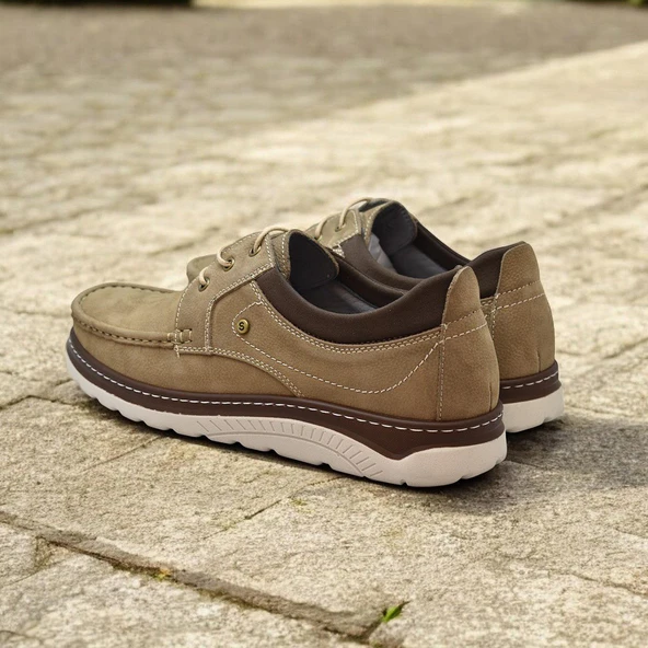 TAB2105 Ortopedik Taban Hakiki Deri Erkek Ayakkabı Günlük Erkek Tımbırlent Ayakkabı - 5