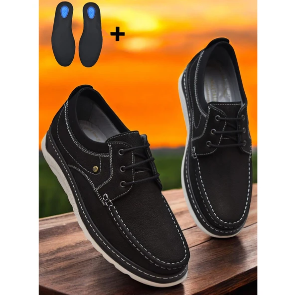 TAB2105 Ortopedik Taban Hakiki Deri Erkek Ayakkabı Günlük Erkek Tımbırlent Ayakkabı - 9