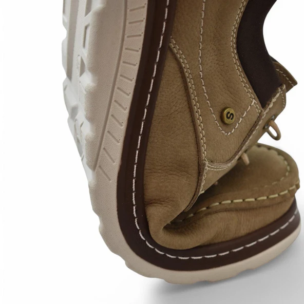 TAB2105 Ortopedik Taban Hakiki Deri Erkek Ayakkabı Günlük Erkek Tımbırlent Ayakkabı - 8