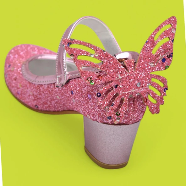 359 Abiye Kız Çocuk Topuklu Ayakkabı Kız Çocuk Nişan Abiye Ayakkabısı - 10