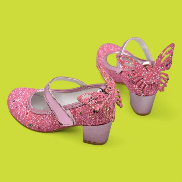 359 Abiye Kız Çocuk Topuklu Ayakkabı Kız Çocuk Nişan Abiye Ayakkabısı - 9