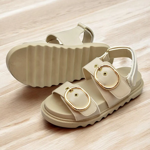 301L Ortopedik Taban Kadın Sandalet Günlük Kalın Taban Kadın Sandalet Terlik - 8