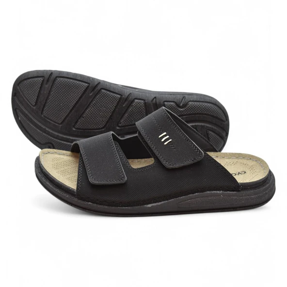 241115  Ortopedik Taban Erkek Terlik Erkek Cırtlı Terlik Sandalet - 8