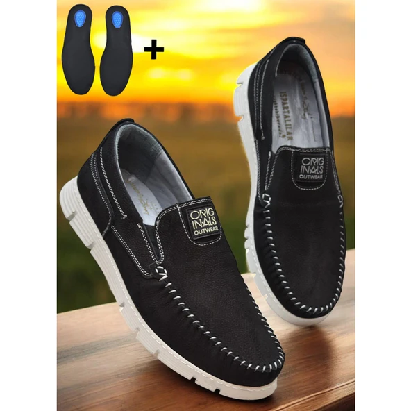 TAB2180 Ortopedik Taban Hakiki Deri Erkek Ayakkabı Günlük Erkek Tımbırlent Ayakkabı - Resim 7