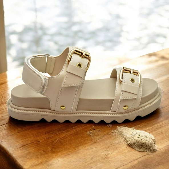 300L Ortopedik Taban Kadın Sandalet Günlük Kalın Taban Kadın Sandalet Terlik - 8