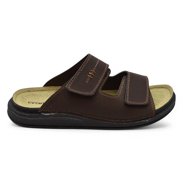 241115  Ortopedik Taban Erkek Terlik Erkek Cırtlı Terlik Sandalet - 3