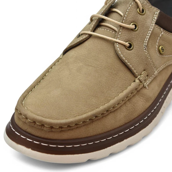 TAB2105 Ortopedik Taban Hakiki Deri Erkek Ayakkabı Günlük Erkek Tımbırlent Ayakkabı - 6