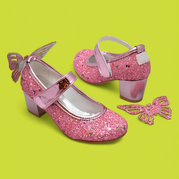 359 Abiye Kız Çocuk Topuklu Ayakkabı Kız Çocuk Nişan Abiye Ayakkabısı - 7