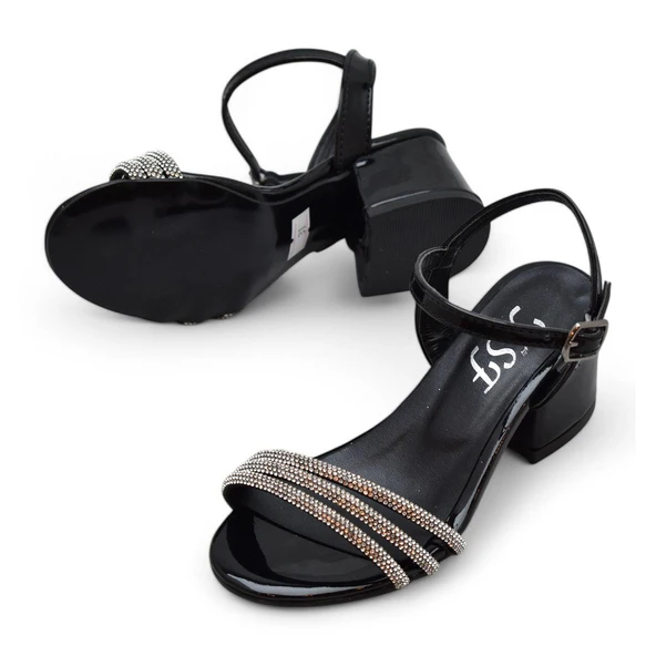 382 Abiye Kız Çocuk Topuklu Ayakkabı Kız Çocuk Nişan Abiye Ayakkabı Açık Çocuk Sandalet - 3