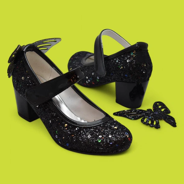 359 Abiye Kız Çocuk Topuklu Ayakkabı Kız Çocuk Nişan Abiye Ayakkabısı - 2