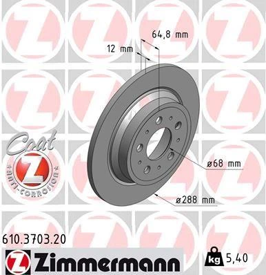 ARKA FREN AYNASI VOLVO S60 01-10 S70 01-05 S80 98-06 XC70 00-07 288x12x5DL DELYKLY 986478495-DF4066