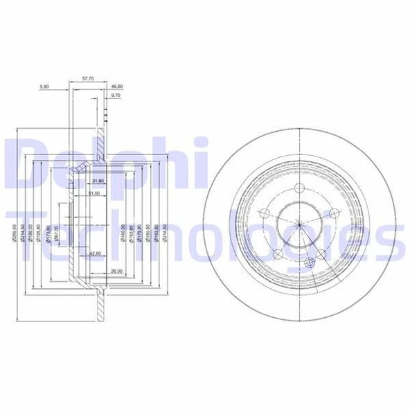 ARKA FREN DISK AYNASI MONDEO IV S MAX GALAXY 07 14 KUGA I 08 12 / EVOQUE 12-18 302mm