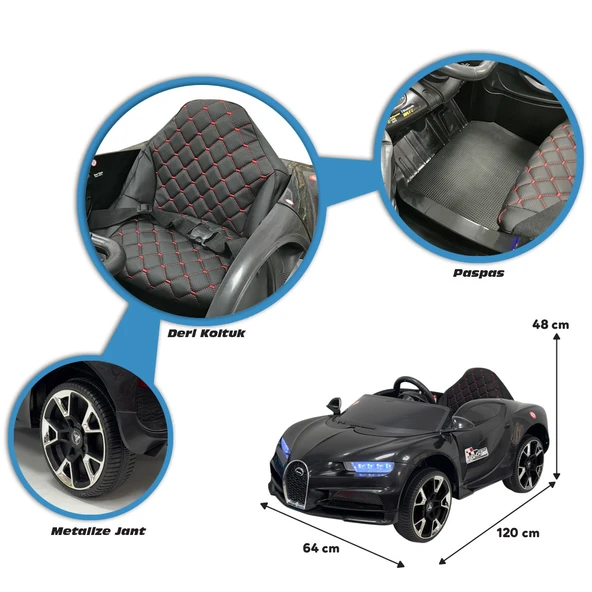 Akar Bravo Uzaktan Kumandalı 4X2 12 VOLT Siyah Akülü - 6