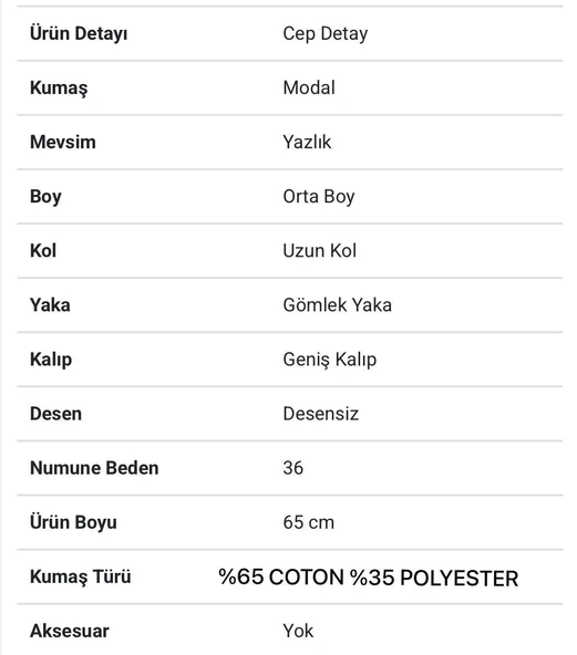 Tek Cep Modal Oversize Kadın Gömlek - 10