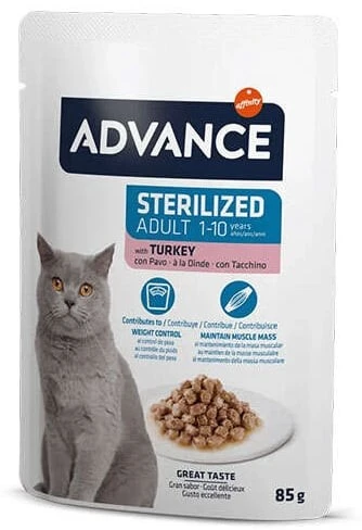Advance Hindii Etli Kısırlaştırılmış Kedi Yaş Maması 85 Gr