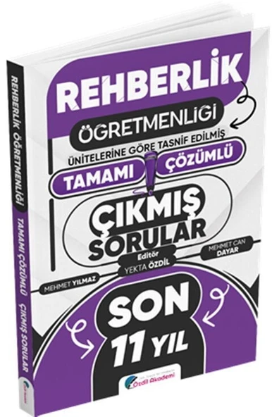 MEB AGS ÖABT Psikolojik Danışmanlık ve Rehberlik Son 11 Yıl Tamamı Çözümlü Çıkmış Sorular Özdil Akademi