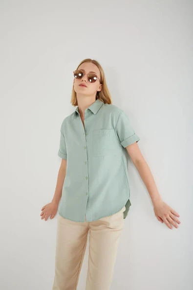 Oxford Kısa Kollu Gömlek - 12