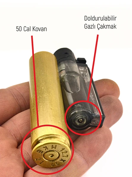 50 Cal. Kovan Gazlı Çakmak - Ahşap Kutulu - 6