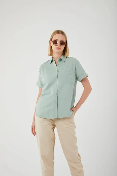 Oxford Kısa Kollu Gömlek - 5