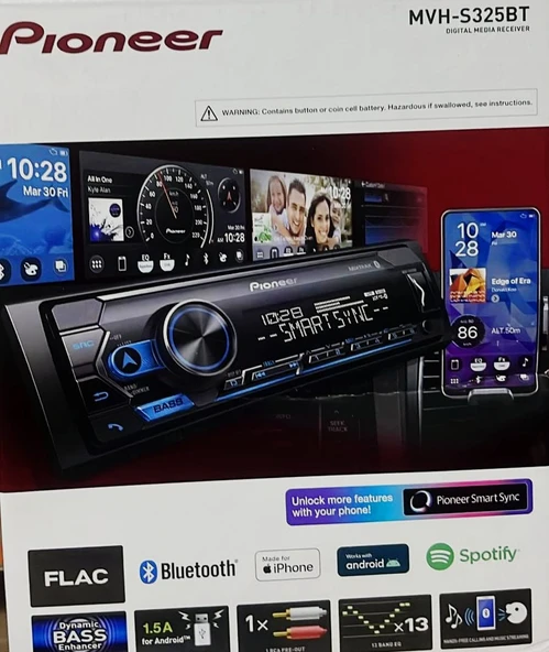 Pioneer MVH-S325BT Bluetooth'lu Oto Teyp