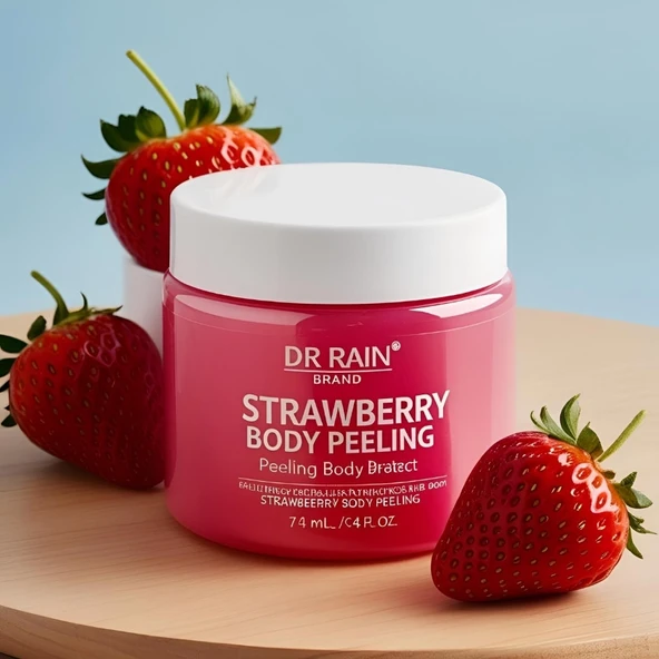 DR.RAİN EL AYAK VUCUT PEELİNG ÇİLEK ÖZLÜ TUZ PEELİNG NEMLENDİRİCİ ARINDIRICI 300 ML - 4