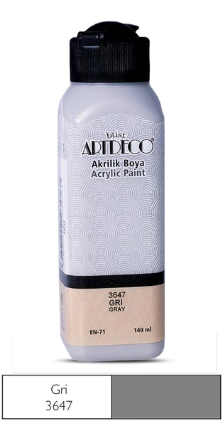 Artdeco Akrilik Boya 140 ml Gri - 4 adet