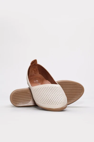 Hakiki Deri  Kadın Babet Ayakkabı 419ZA2103 - Resim 4