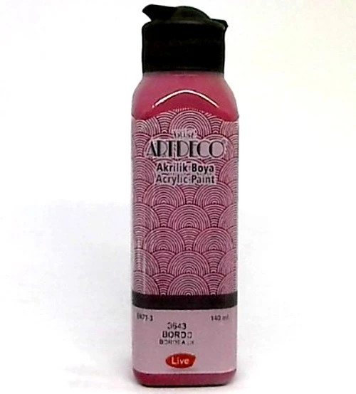 Artdeco Akrilik Boya 140 ml Bordo - 4 adet
