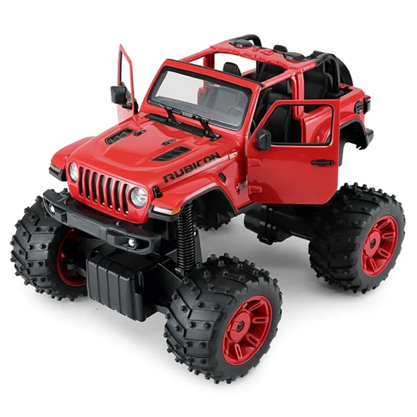 Rastar 1:14 Rc Uzaktan Kumandalı Jeep Wrangler Rubicon Big Wheel Off-Roader 2.4 Ghz Kırmızı