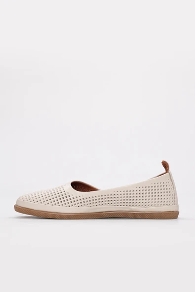 Hakiki Deri  Kadın Babet Ayakkabı 419ZA2103 - Resim 3