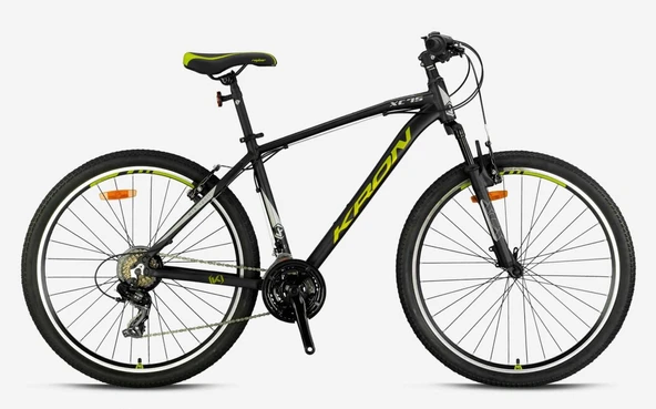 Kron XC 75 27.5" Jant 18' Kadro V-Fren 21 Vites Dağ Bisikleti Siyah Neon Sarı - 2