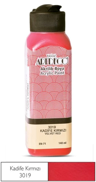 Artdeco Akrilik Boya 140 ml Kadife Kırmızı - 4 adet