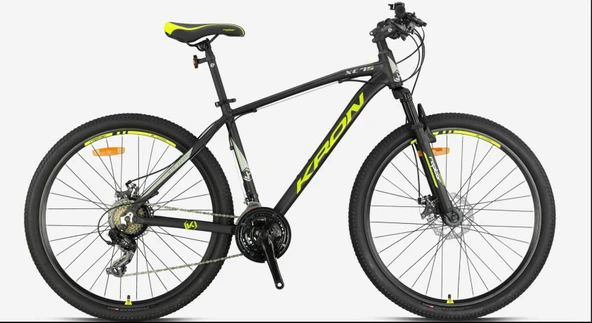 Kron XC 75 26" Jant Mekanik Disk 14 Kadro 21 Vites MD Dağ Bisikleti Mat Siyah Neon Sarı - Resim 2