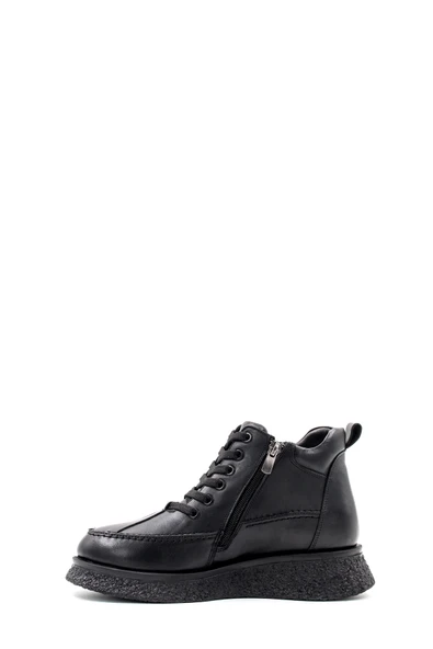 Hakiki Deri Kürklü  Kadın Kalın Topuklu Bot 217KZA671-42 - Resim 3