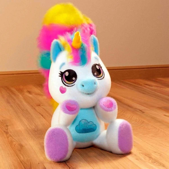 Lily Sesli ve Işıklı Unicorn Peluş - Resim 3