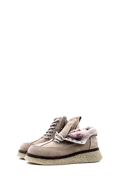 Hakiki Deri Kürklü  Kadın Kalın Topuklu Bot 217KZA671-42 - Resim 12