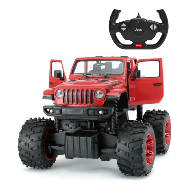 Rastar 1:14 Rc Uzaktan Kumandalı Jeep Wrangler Rubicon Big Wheel Off-Roader 2.4 Ghz Kırmızı - 2