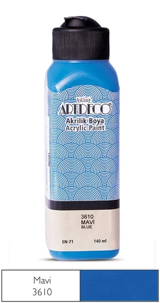 Artdeco Akrilik Boya 140 ml Mavi - 4 adet