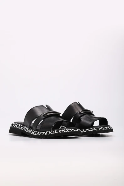 Hakiki Deri  Kadın Düz Terlik 710ZA992 - Resim 9