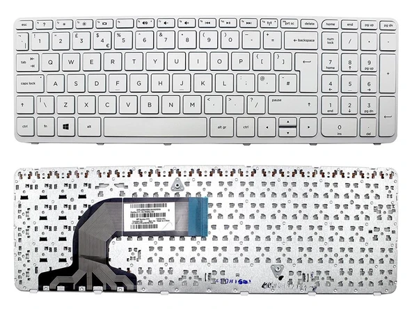 Hp Pavilion 15-n000, 15-n200, 15-n300 Notebook Klavye - Tuş Takımı / Beyaz - TR ürün görseli 1