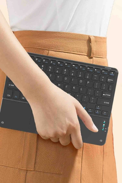 Qpen FH7 Kablosuz Bluetoothlu Şık Taşınabilir Universal Klavye - 5