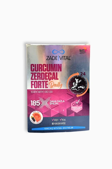 Zade Vital Curcumin Zedaçal Forte Daily 60 Yumuşak Kapsül ürün görseli