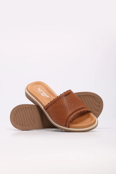 Hakiki Deri  Kadın Düz Terlik 972ZA1204 - Resim 8