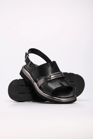 Hakiki Deri  Kadın Klasik Sandalet 710ZA993 - Resim 3