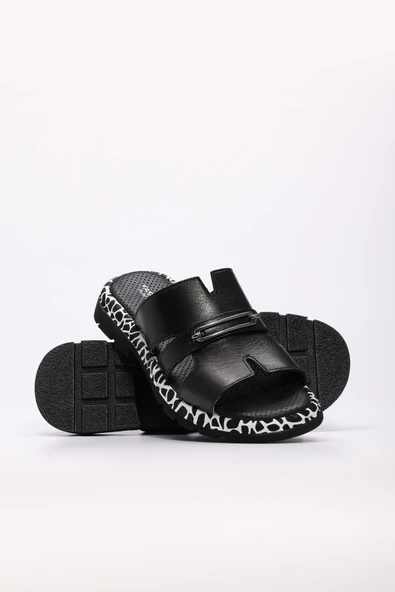 Hakiki Deri  Kadın Düz Terlik 710ZA992 - Resim 8