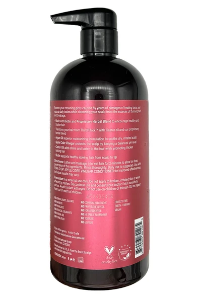 Pura D'or Apple Cider Vinegar Thin2Thick Şampuan 709ML - 2