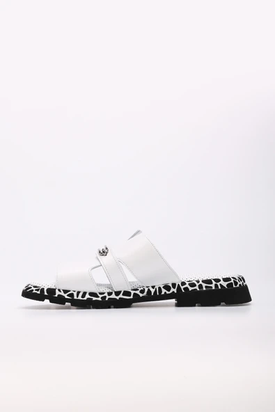 Hakiki Deri  Kadın Düz Terlik 710ZA992 - Resim 2