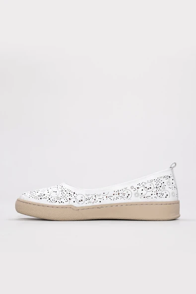 Hakiki Deri  Kadın Babet Ayakkabı 657ZA3331 - Resim 2